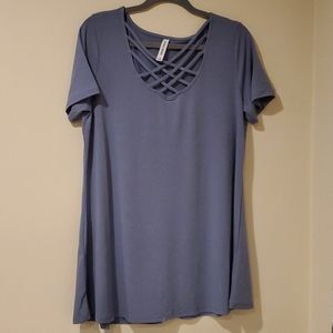 Zenana Premium crisscrossed neck Dress